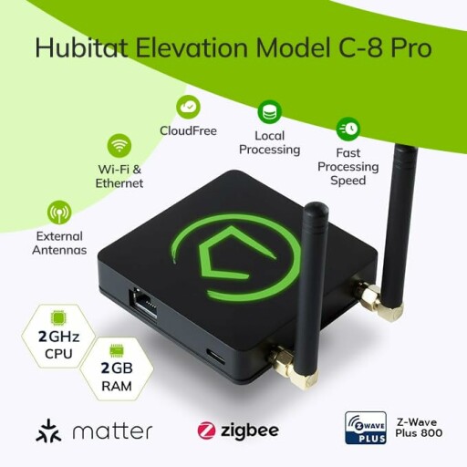 Hubitat Elevation Home Automation Hub's interface showing automation rules and scenes