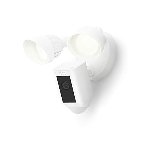 Ring floodlight camera in white