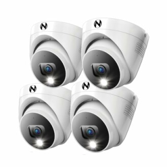 Night Owl Add On Wired 4K HD Indoor/Outdoor Deterrence Dome Cameras with 2-Way Audio