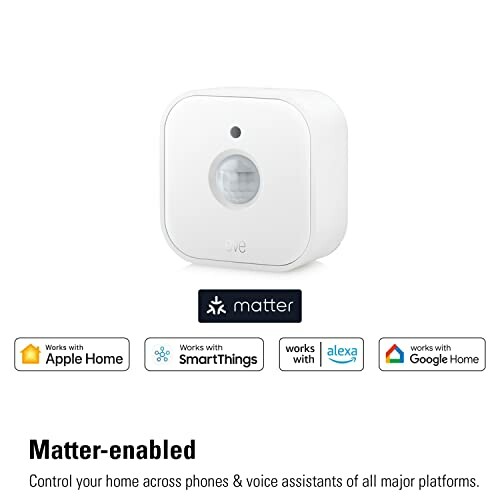 Smart motion sensor compatible with major home platforms.