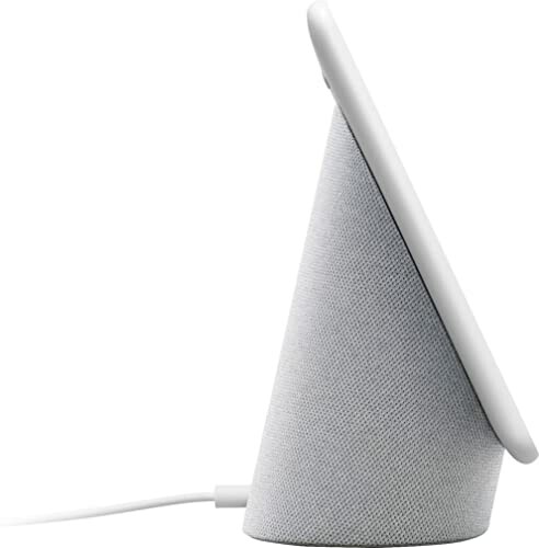 Side view of a smart speaker with a screen